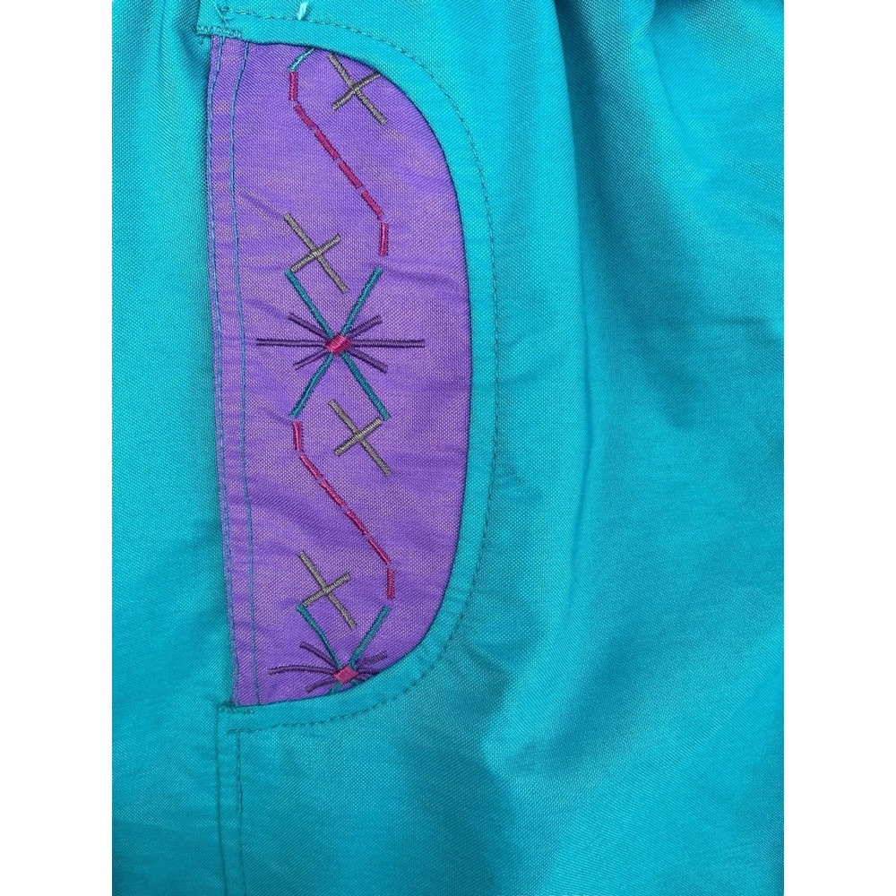 La Mode Des Montagnes snow pants teal and purple size Small (4-6) - Picture 3 of 7